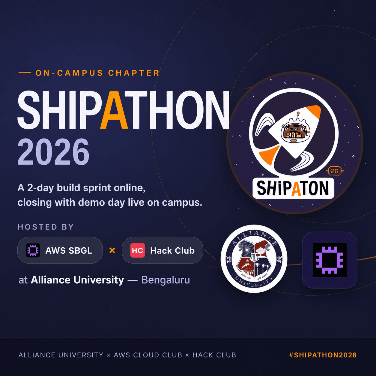 AWS SBG Mobile App Demo Day RevenueCat Shipaton Edition at Alliance University.