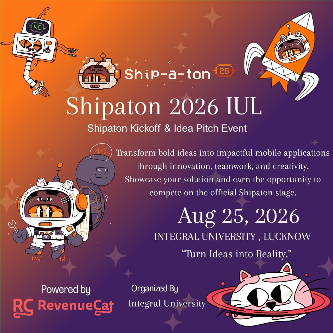 RevenueCat Shipaton 2026 Official IRL Kickoff at Integral University.