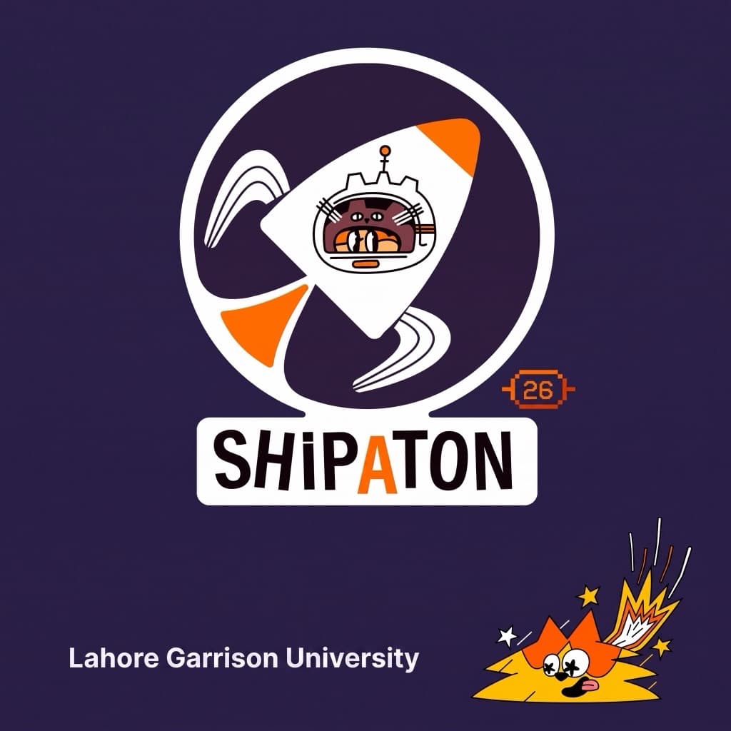 RevenueCat Shipaton X Lahore Garrison University artwork with the Shipaton rocket logo.