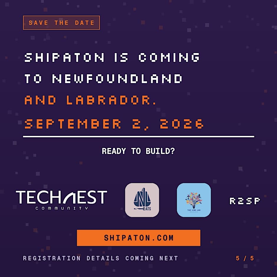 Shipaton Newfoundland and Labrador 2026 event artwork announcing the official R2SP launch.