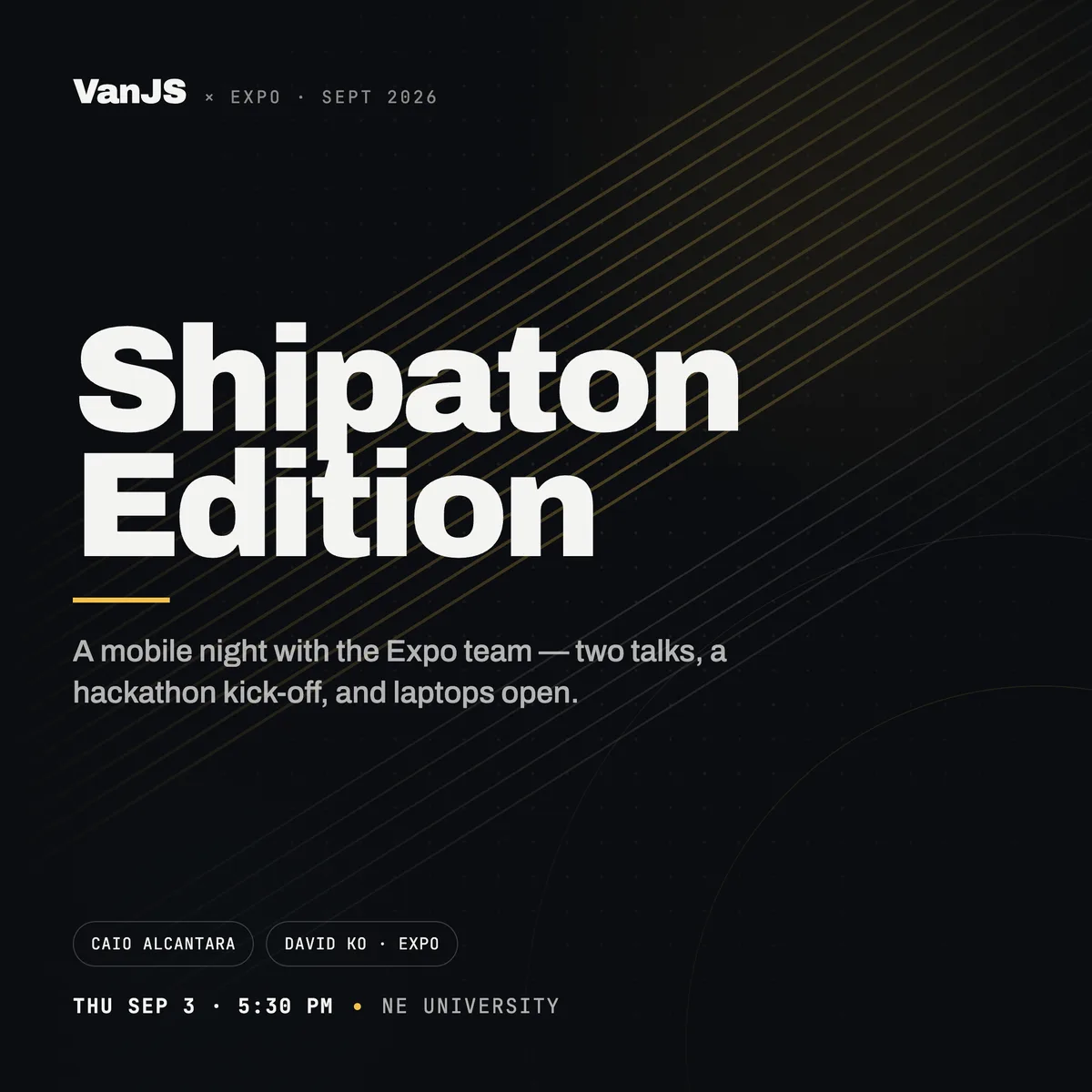 VanJS September Shipaton Edition event artwork.